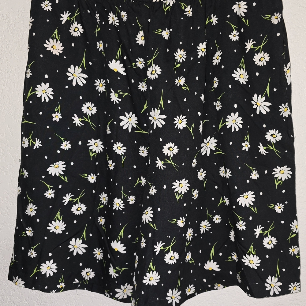Bechamel Black and White Floral Shorts